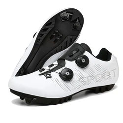 Breathable Unisex Cycling Trail Shoes for Mountain and Road Biking (WHITE)