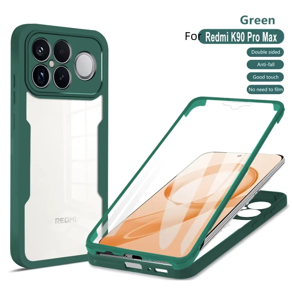 360° Full Body Protection Clear Silicone Shockproof Case with Screen Protector