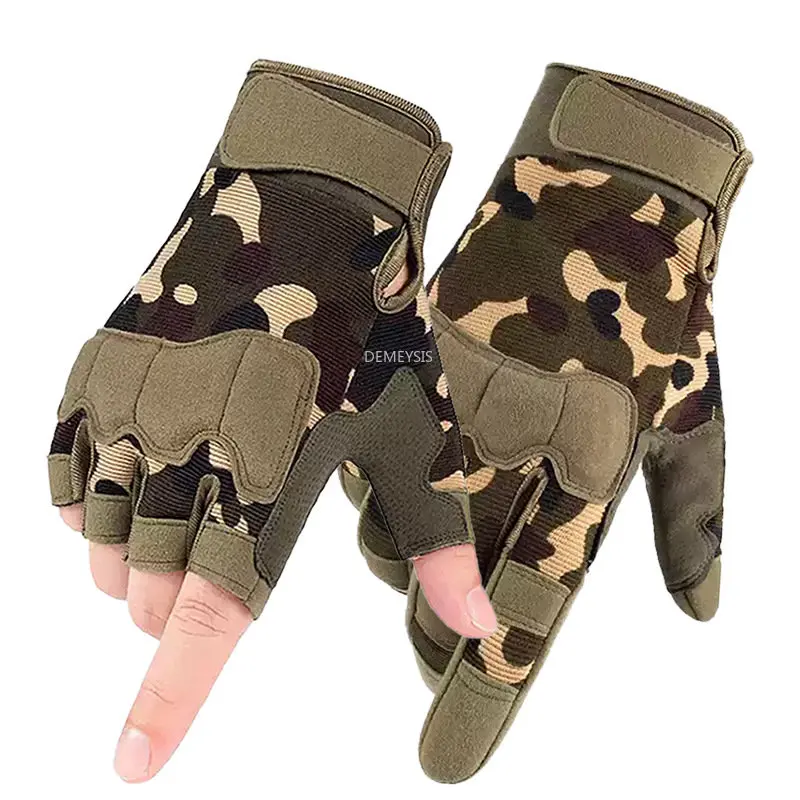 Touch Screen Tactical Gloves Outdoor Army Shooting Fingerless Men's