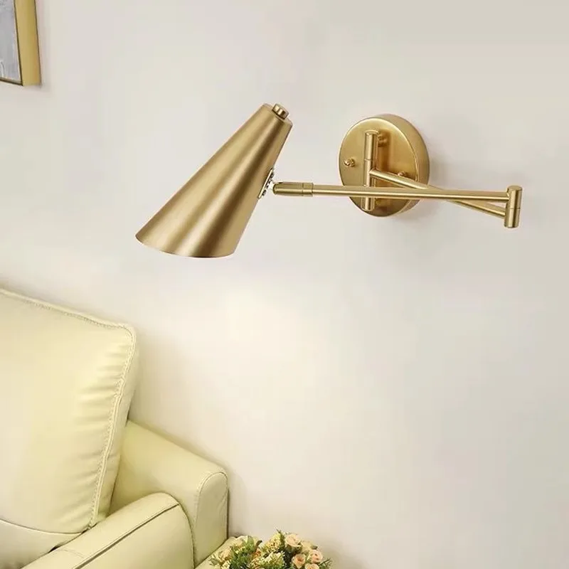 Modern Adjustable Swing Long Arm LED Wall Lamps Read Folding retractable