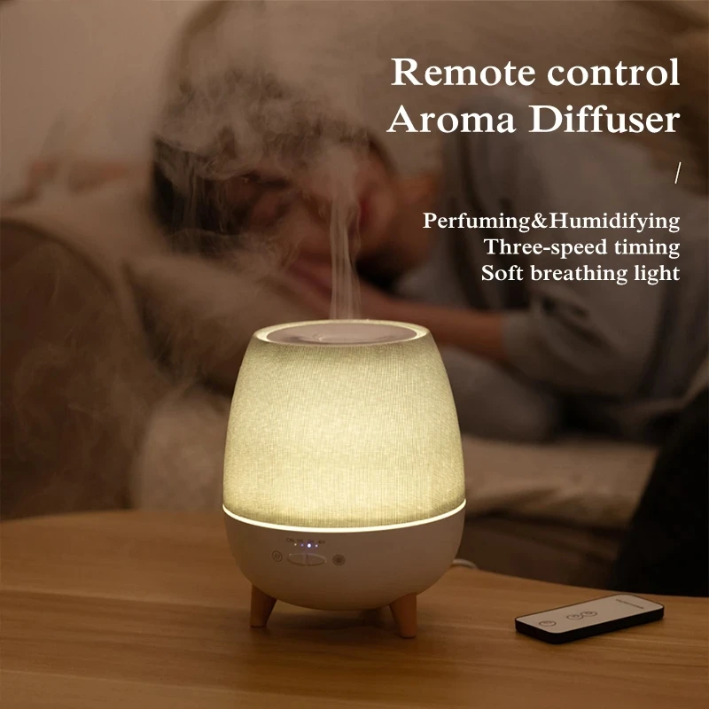

300ML Essential Oil Diffuser Aromatherapy Sleep Yoga Soothing Remote Control Air Humidifier with LED Lamp Mute for Home Auto-off