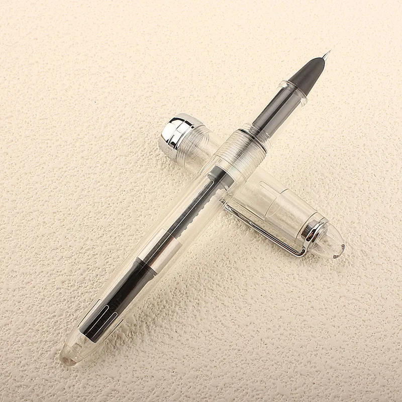 

2PCS Luxury Jinhao Fountain Pen Transparency Pen Spin 0.38mm Nib Business Office School Supplies Writing Ink Pen