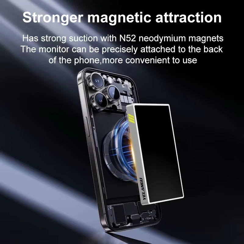 YELANGU TP01 Wireless Monitor Screen Using Phone Rear Camera For Selfie Vlog Live Stream Compatible with IOS Android