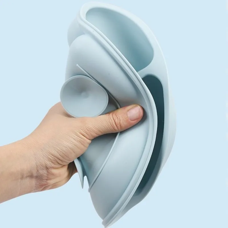 8PCS Baby Feeding Set Waterproof Bibs Kids Sucker Dinner Plate Antislip Bowl Spoon Cup  Children's Tableware Baby Stuff 4