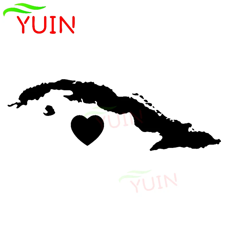 

Classic Car Sticler Cuba's Island of Love Decal Fashion Body Window Decoration Decals PVC Waterproof Sunscreen Auto Stickers