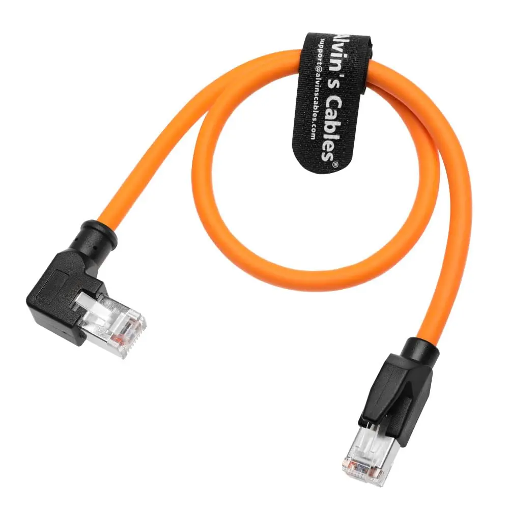 Alvin의 왼쪽 각도 Cat6 차폐 Profinet 케이블 PLC 로봇용 60cm 하이 플렉스