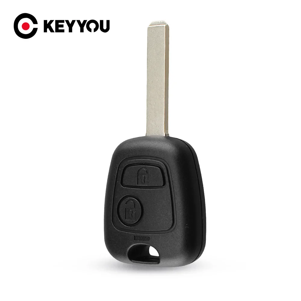 KEYYOU 차량용 리모컨 키 포브 케이스, 교체용 쉘, 토요타 AYGO 액세서리, 푸조 시트로엥, VA2 블레이드, 로고 없음, 2 버튼 KEYYOU 차량용 리모컨 키 포브 케이스, 교체용 쉘, 토요타 AYGO 액세서리, 푸조 시트로엥, VA2 블레이드, 로고 없음, 2 버튼