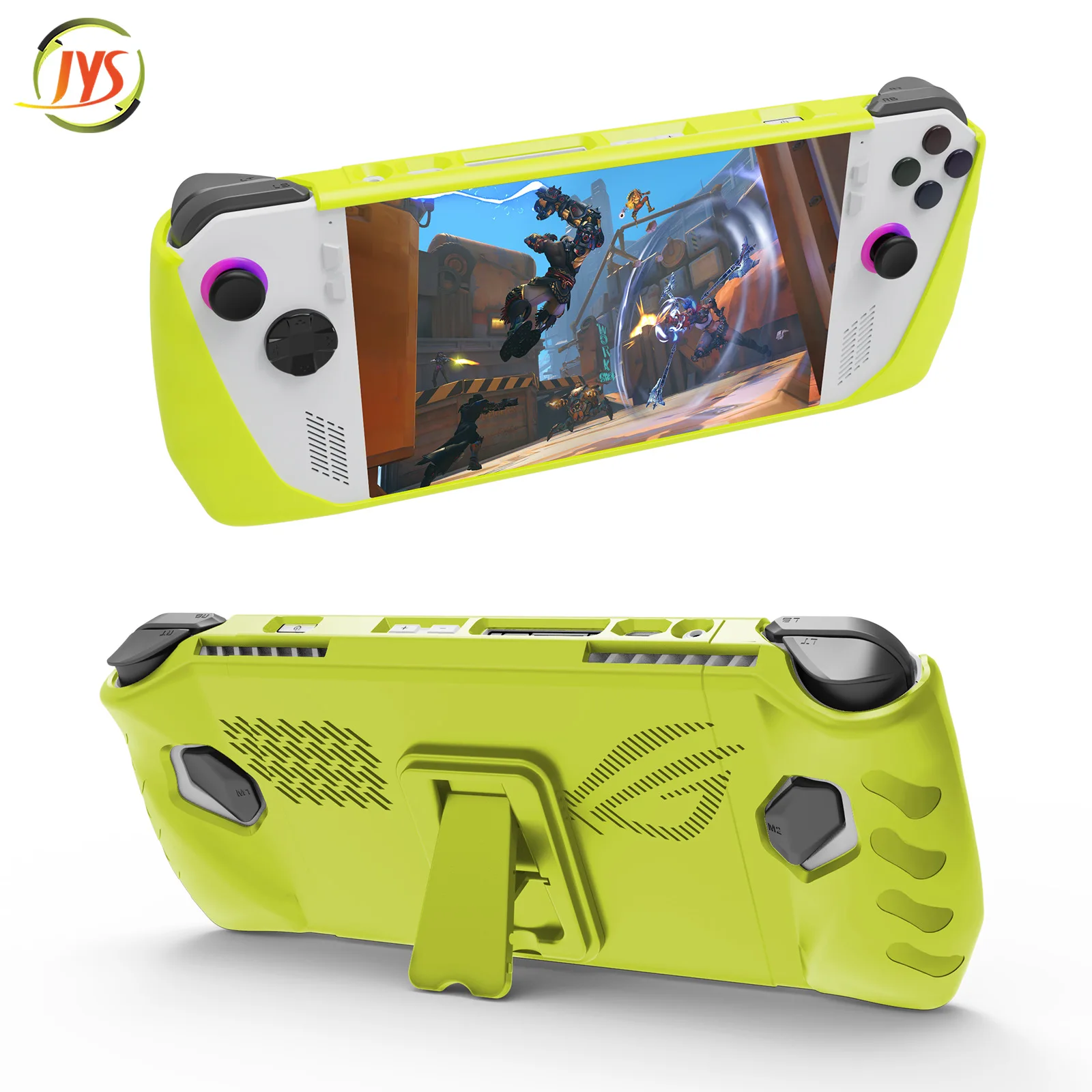 Premium TPU Case with Kickstand for ROG Ally Handheld TPU Protective Case with Back Bracket for ROG Ally Game Console Anti-slip