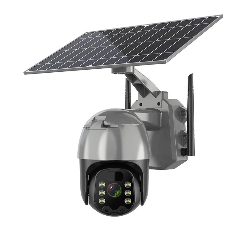 Wireless WiFi network 4G solar monitoring camera mobile phone remote 360 degree high-definition solar monitoring