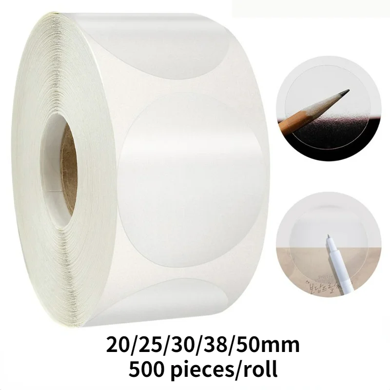 Transparent Circular Sealing Labels gift box packaging stickers decorative sealing stickers 20/25/30/38/50mm 500 pieces/roll decorative stickers self adhesive stickers paper stickers adhesive stickers decorative labels stickers roll packaging stickers packaging stickers gift box stickers alphabet label stickers