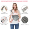 Baby Sling Carrier, Adjustable One Shoulder Lightweight Portable Baby Carrier Sling for Newborn To Toddler, Mesh Ventilation 2