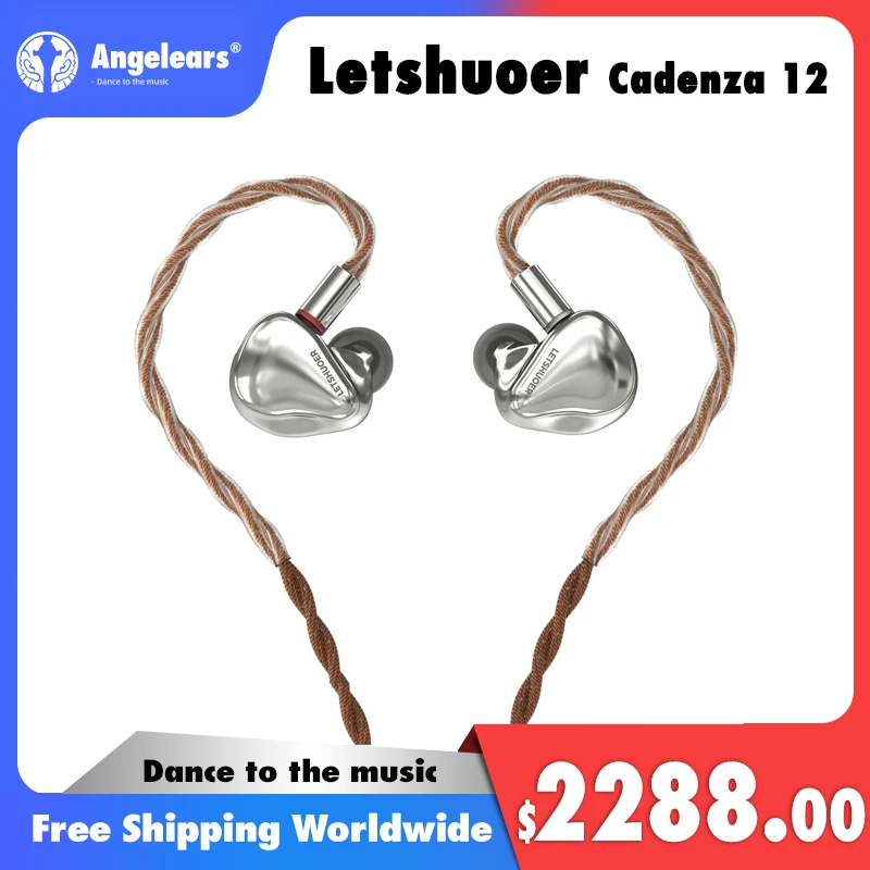 

LETSHUOER SHUOER Cadenza 12 Wired Best In Ear IEMs HIFI Earphone Flagship 12 Hybrid Driver Monitor with 2.5/3.5/4.4mm Plug Cable