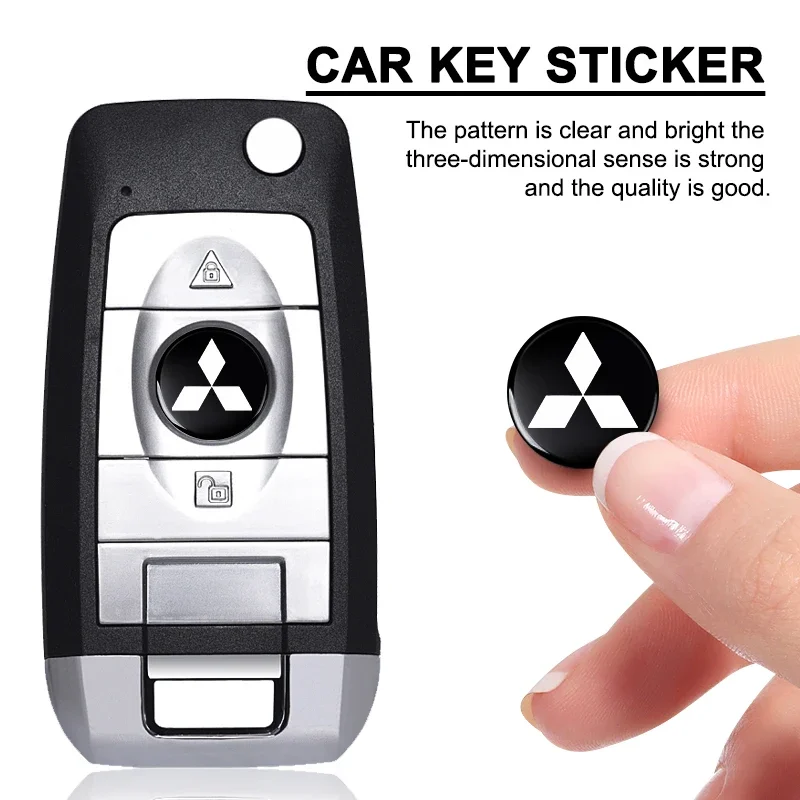 Car Accessories Car Remote Car Key Stickers Emblem For Mitsubishi Pajero Outlander XL Montero Lancer Triton l200 Galant