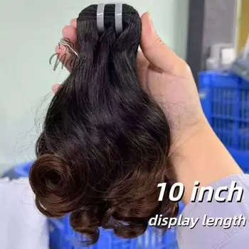 Indian Virgin Hair Human Bundles 8-18inch for Weaving Loose Bouncy Human Hair Natural Ombre Weft Extension for Black Women 1