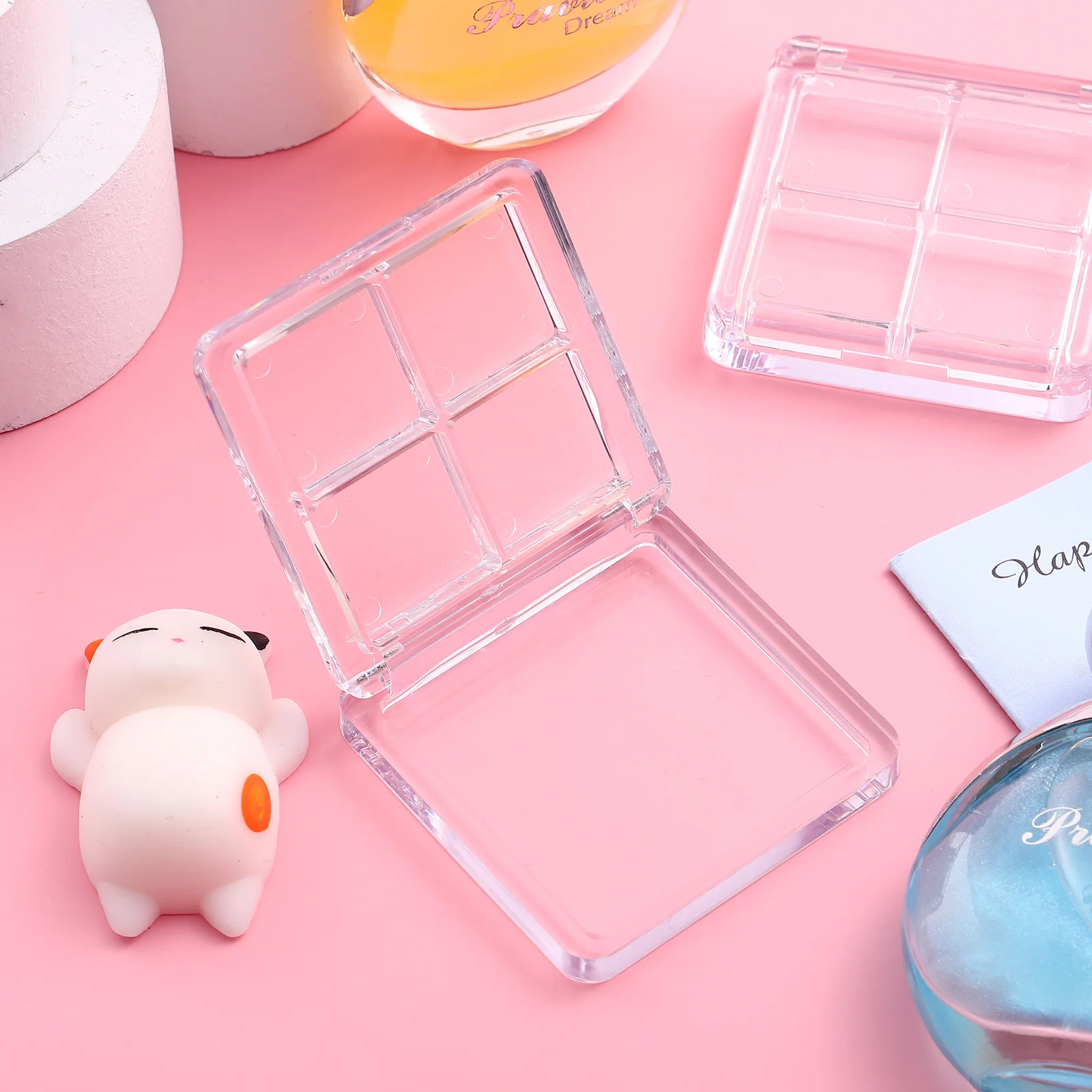 Eye Shadow Pallet Grids Storage Case 2pcs Empty Makeup DIY Container
