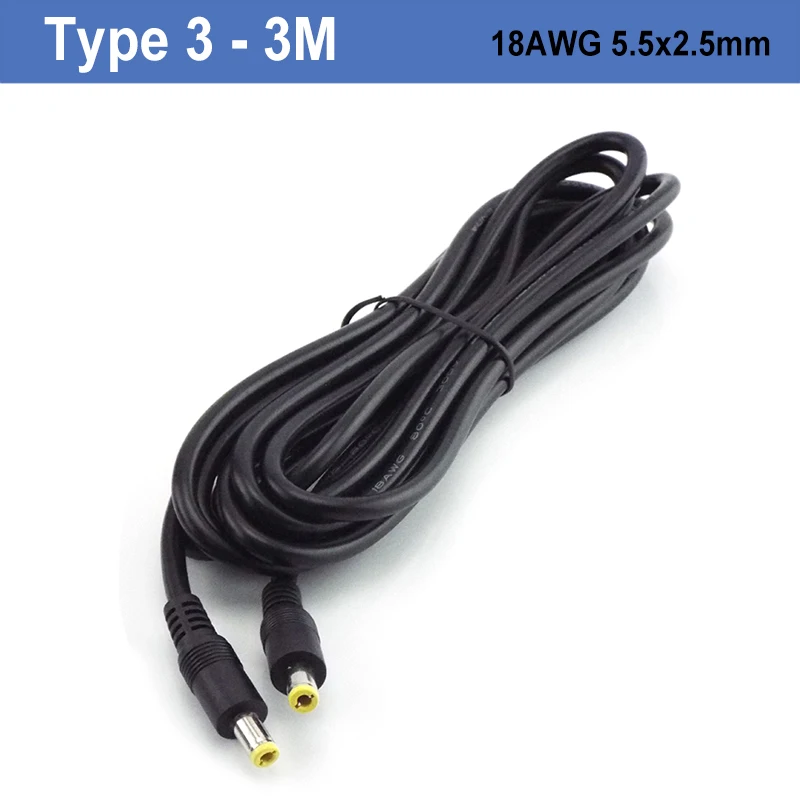 DC5521 Cavo Di Prolunga Di Alimentazione DC5.5x2.1mm Maschio A