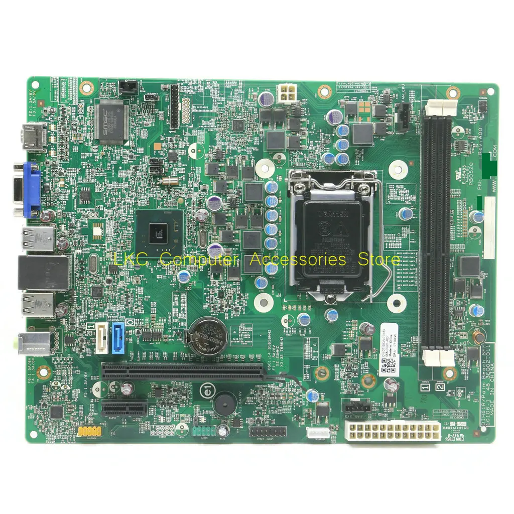Placa-mãe para Dell Optiplex 3010sff 3010 Sff 0t10xw T10xw Cn0t10xw Dih61r 101061 E145483 Pb0520 Lga1155 Ddr3 100 Testado