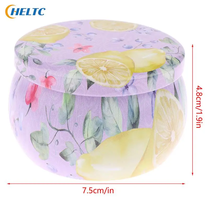 4OZ Tin Plate Sealed Jar Metal Candle Tin Jars Candy Box Rose Tea Pot Jewelry Storage Organizer Tinplate Christmas Packing Case