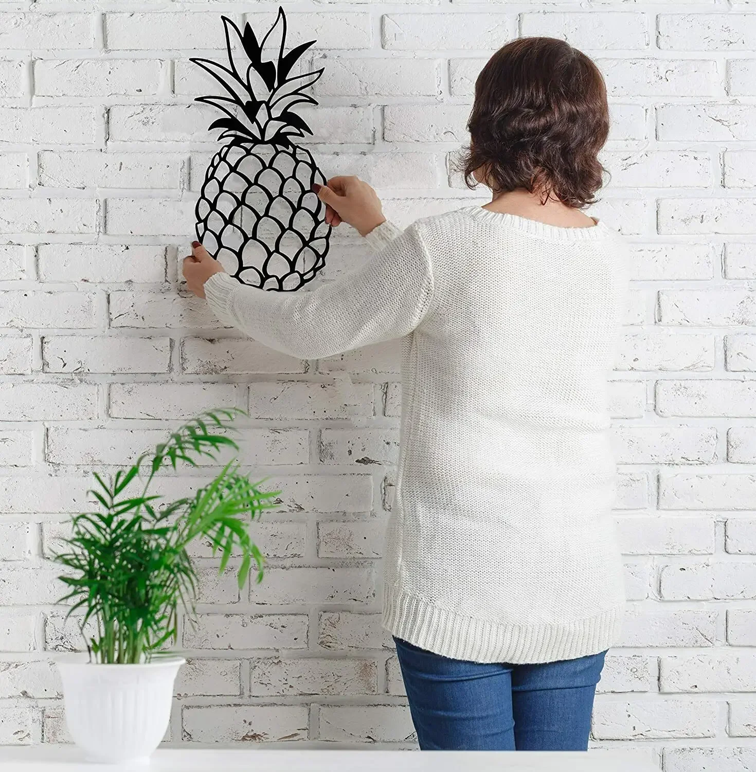 

Iron Crafts, Tropical Pineapple Art Wall Hanging for Home Outdoor, Metal Pineapple Wall Decor