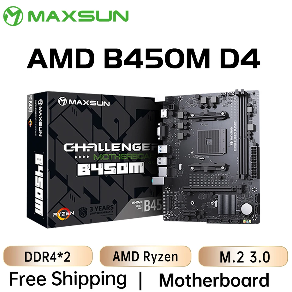 Am4 Motherboard ZSUS B450M AMD Motherboard Dual-channel DDR4