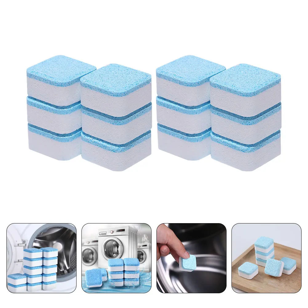 Detergent 12 PCS Household Cleaning Accessories Washing Machine Cleaning Tablets Effervescent Tablets Cleaner