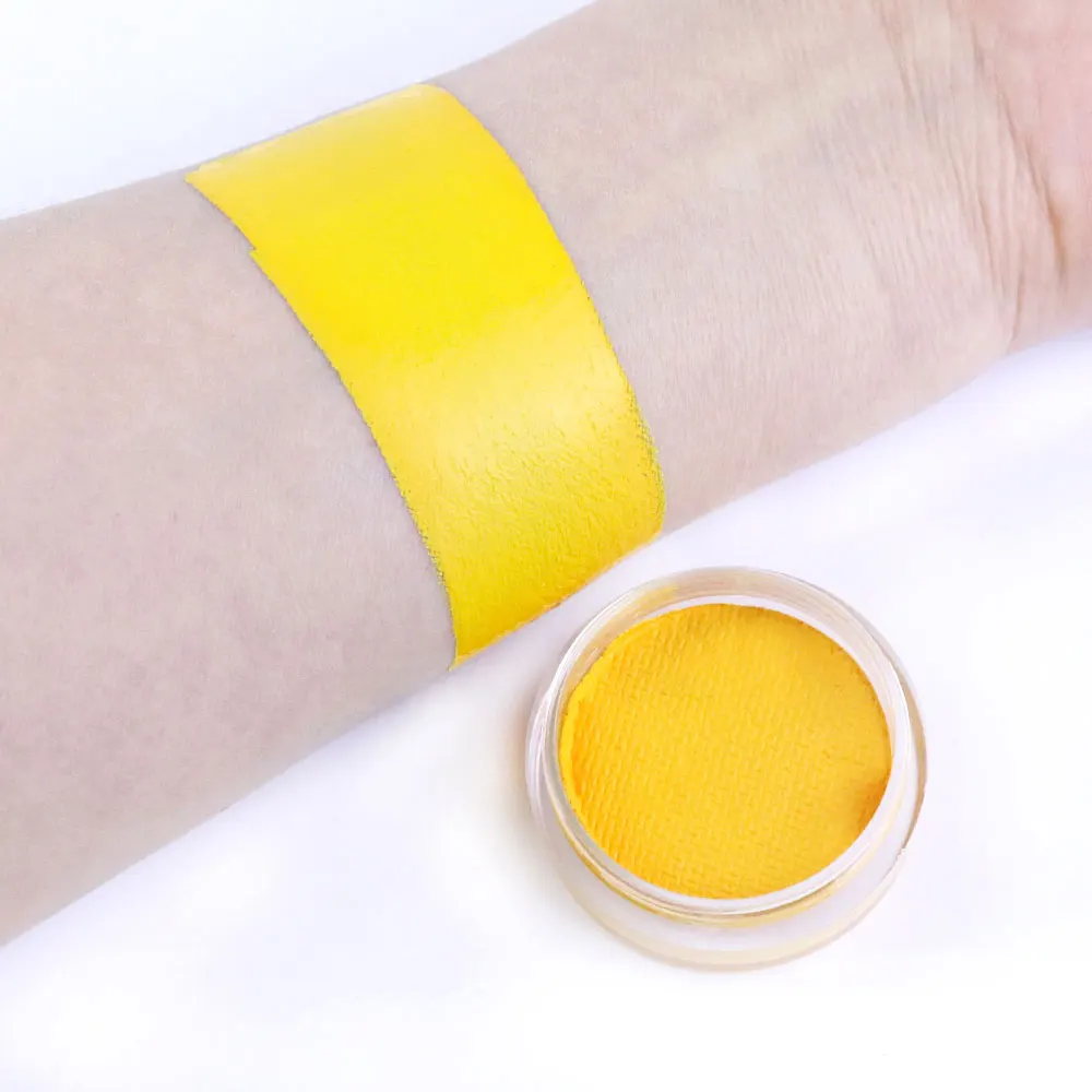 2024 New 30g/pc  Yellow Orange Professional Face And Body Painting Non-toxic Professional Makeup Pigment For Halloween Costume 2