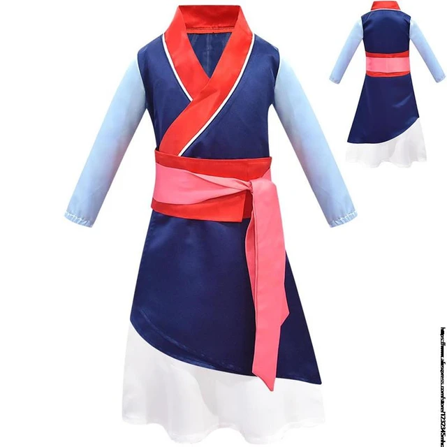 女の子のための中国の伝統的な服,ディズニースタイルのムーラン 