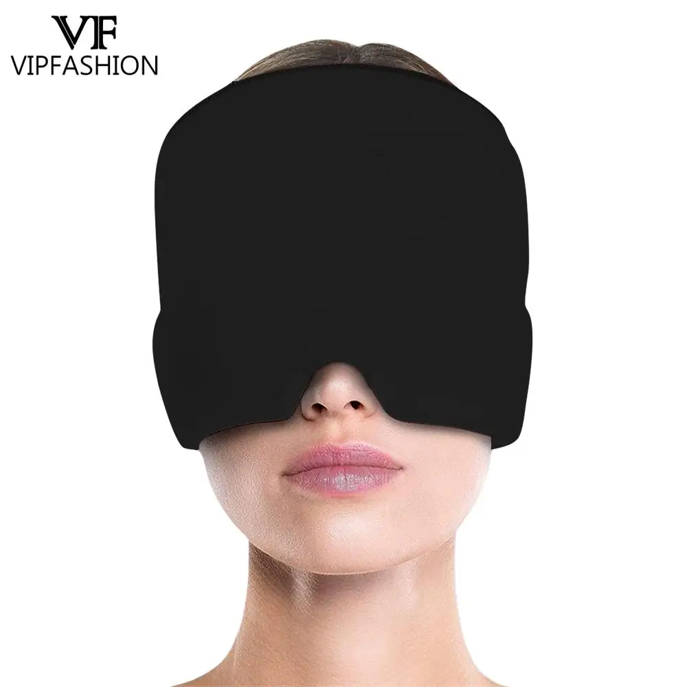 VIP FASHION Reusable Hot Cold Compress Relief Headache& Migraine Cold Compress Gel Headband With 360 Degrees Cooling Gel