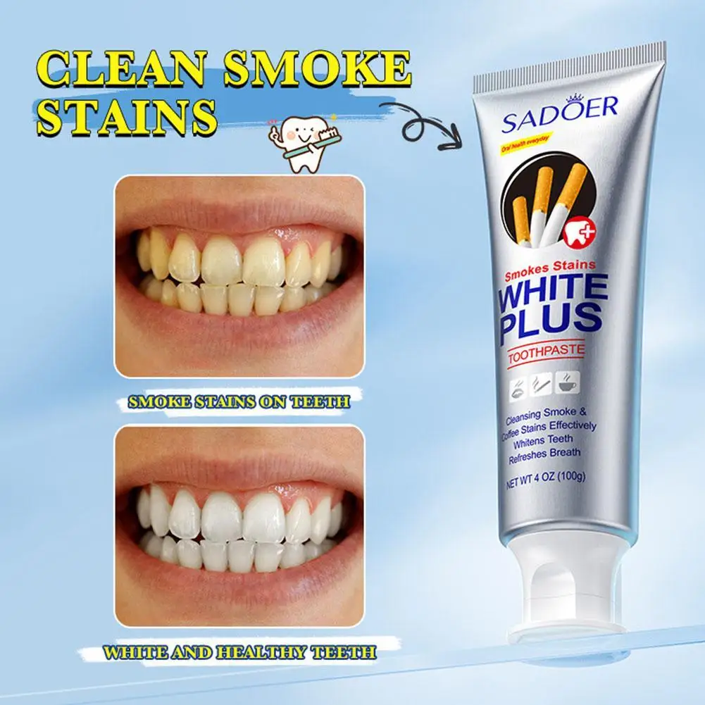100g Whitening Toothpaste Plaque Removing Paste For Smokers And Coffee Lovers Anti-Cavity Teeth Stain Remover Oral Care