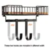 Storage Shelf Ironing Board Hanger Storage Rack with Hooks for Laundry Room Organization Easy Installation Wood Base for Ironing 3