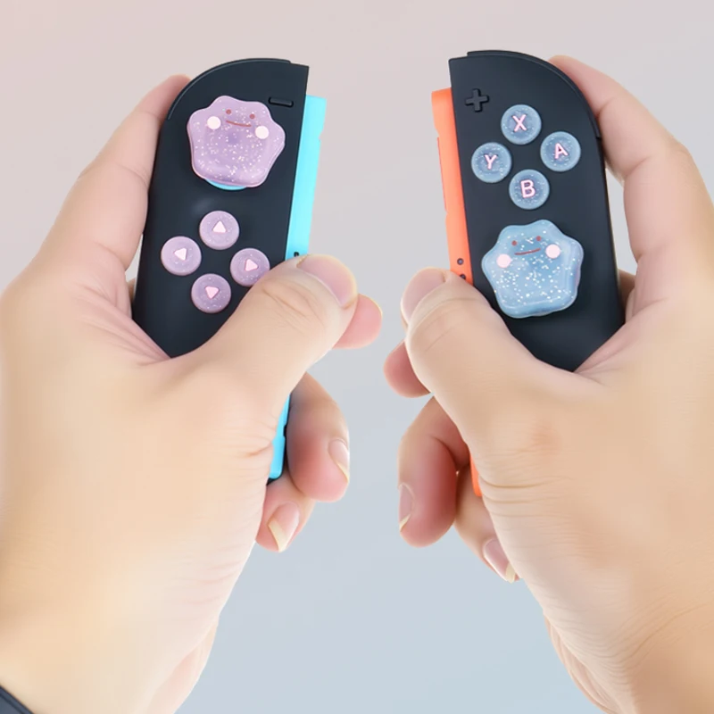 Chic Bling Silicone Button and Thumb Grip Sticker Set