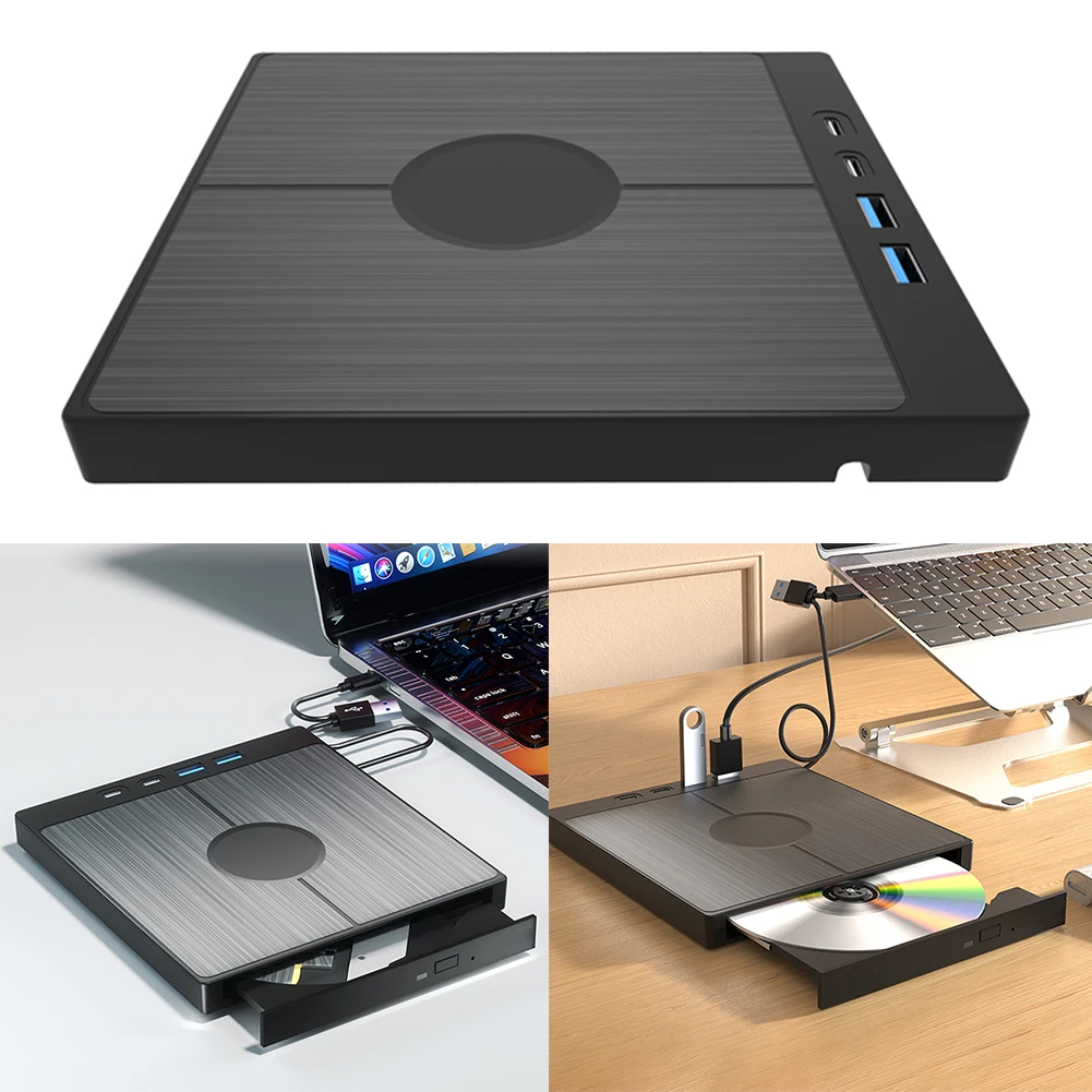 노트북용 외장 CD/DVD 드라이브 CD 버너, USB 3.0 CD/DVD 디스크 드라이브 플레이어, 버너 리더 라이터, 7 in 1