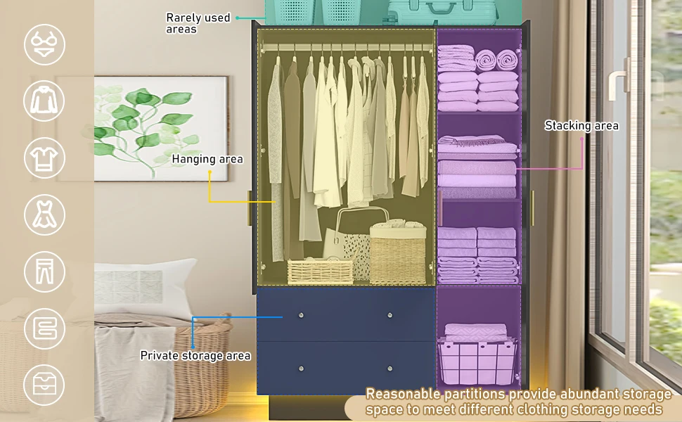 large armoire with shelves