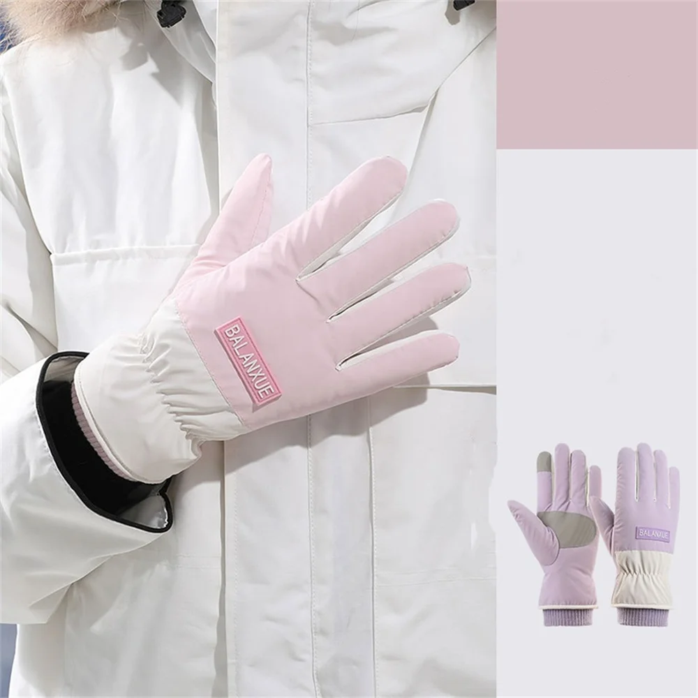 Winter Ski Gloves Men Waterproof Warm Snowmobile Gloves Women Thicken Thermal Snow Gloves With Touchscreen Function 2