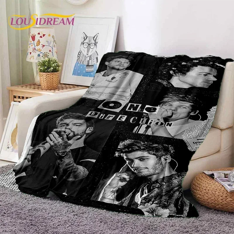 2025 Rock-One Direction Combinatio 1D Star Soft Blanket,Soft Throw Blanket for Home Bedroom Bed Sofa Picnic Travel Cover Gift 2