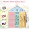 Kids Dress Up Storage, Open Hanging Armoire Closet with Storage Bins, Shelves, Side Baskets, Kids Dress Up Rack for Kids Room 3