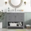36'' Bathroom Vanity with Single Sink Combo, Modern Bathroom Sink Cabinet with 2 Soft Closing Doors & 6 Drawers 1