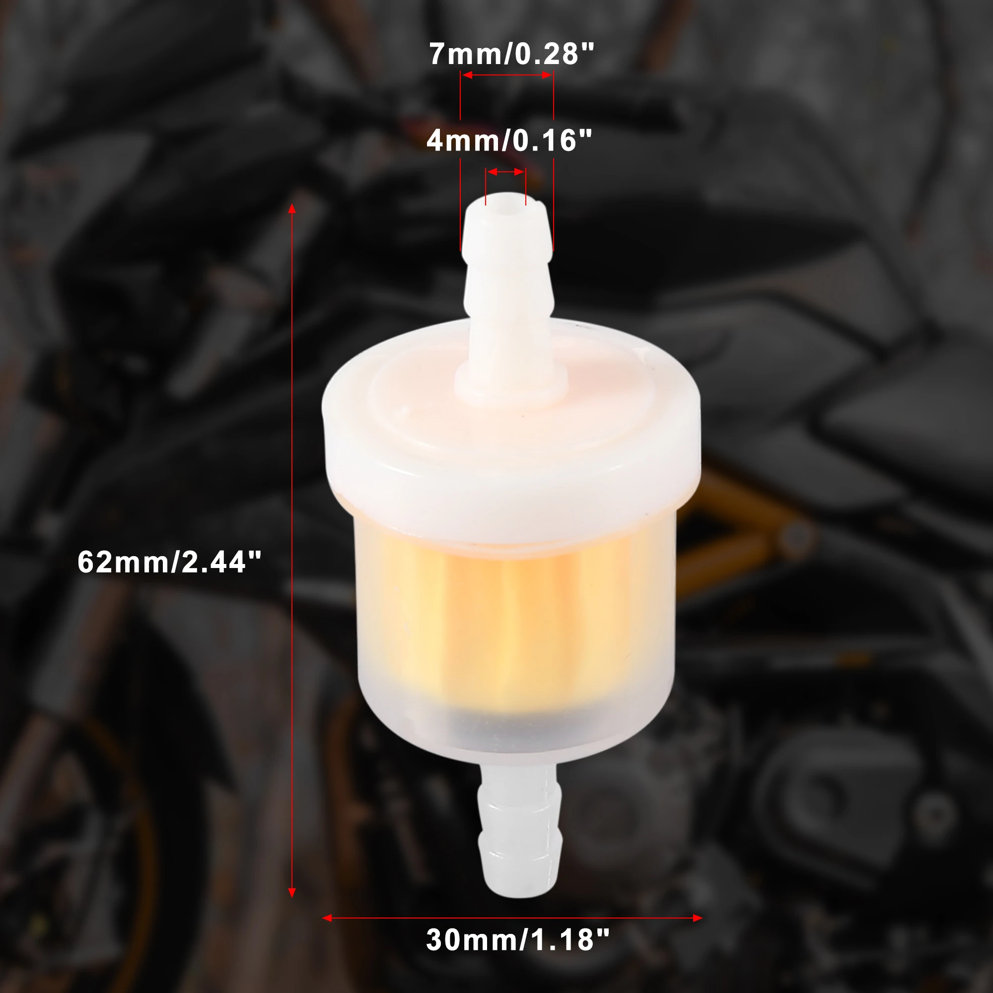 Motoforti 5/10/12pcs Universal Fuel Filters Engine Gas Fuel Line Filter with Magnet Replacement for Motorcycle ATV Dirt