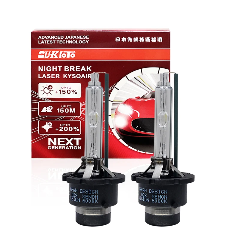 SUKIOTO  HID 제논 표준 헤드라이트 전구,  자동차 액세서리, 12V, 35W, D2S, D2R, D4S, D4R, 55W, D2S, D4S, 2 개