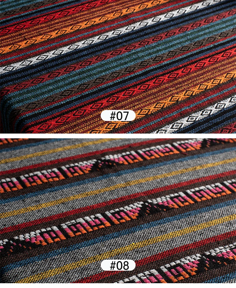 New 150cm Ethnic Style Cotton Linen Fabric Textile Patchwork For Hotel Bar Tablecloth Sofa Cover Cushion Cloths Curtains Cloth