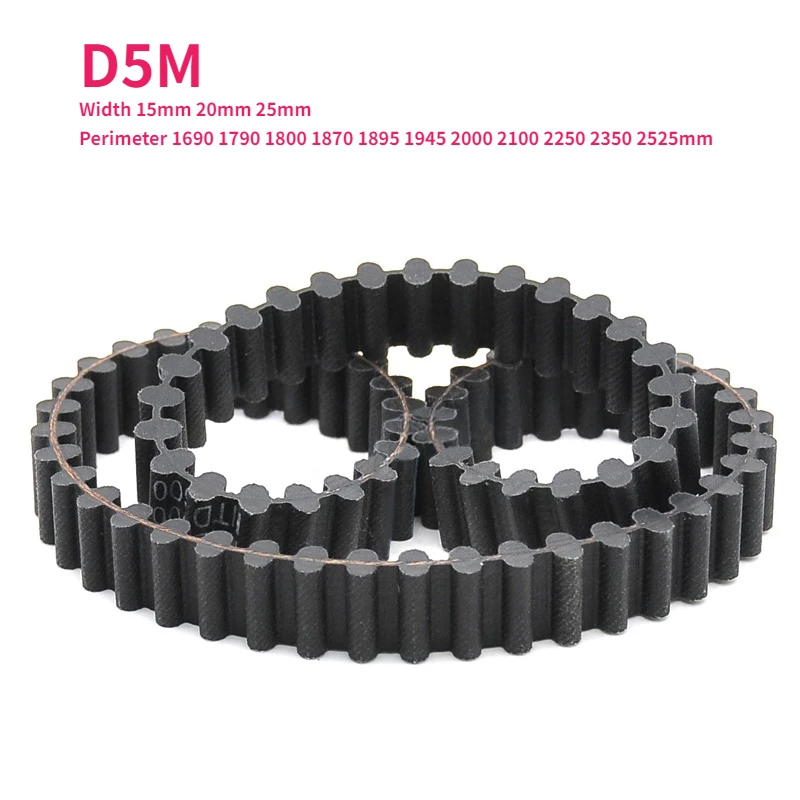 1pcs DAD5M Rubber Double Side Tooth Timing Belt Synchronous Belts