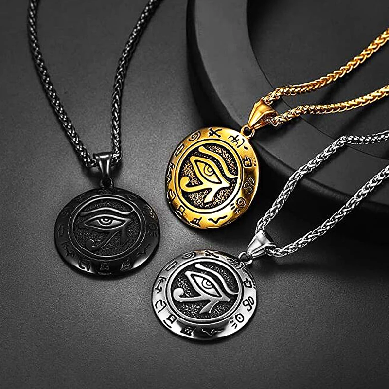 Новый креативный ретро кулон из нержавеющей стали древний Египетский Глаз хора