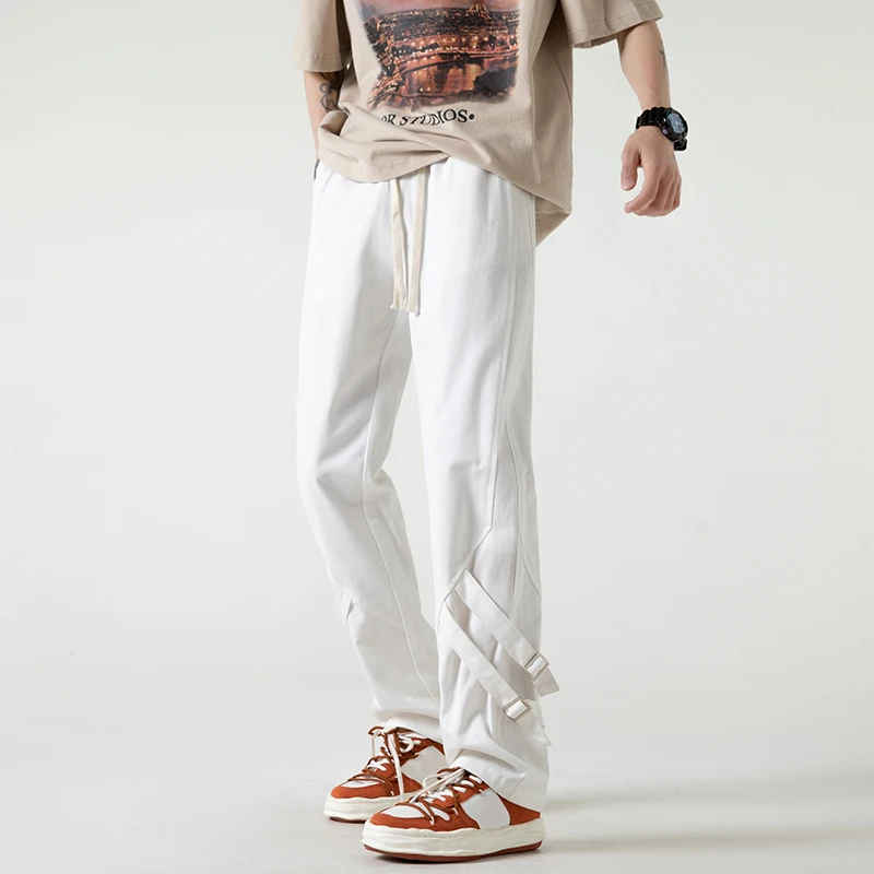 

Jeans Men’s Loose Straight Autumn Elastic Waist Casual Denim Trousers Male Korean Fashion Cargo Pants Men/Woman Clothes