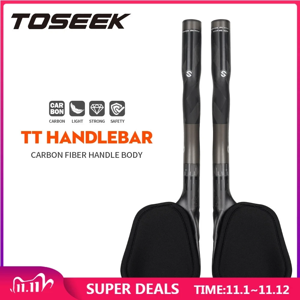 

TOSEEK углеродное волокно дорожный велосипед отдых TT руль MTB дорожный велосипед гонки с губкой налокотник велосипед аксессуары