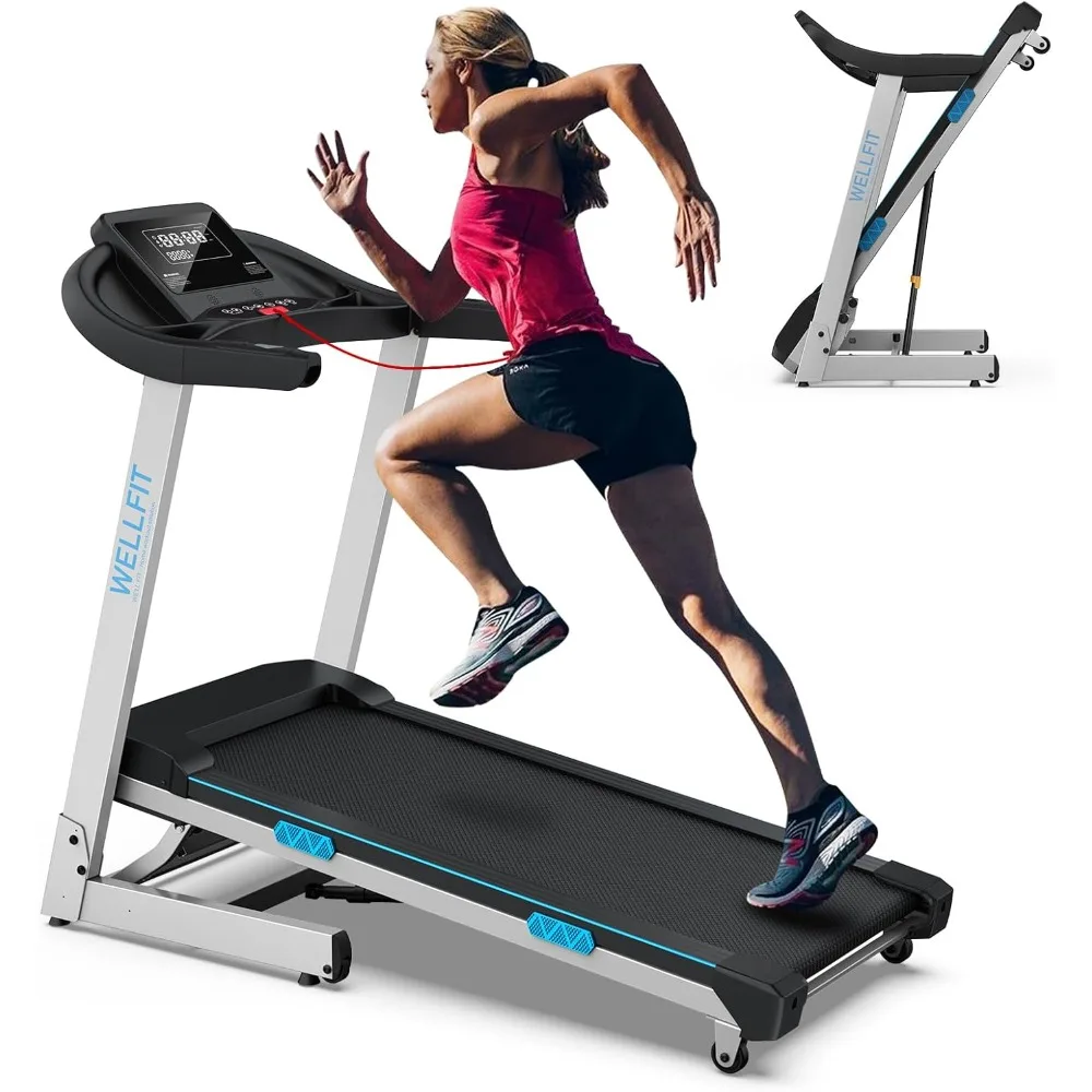 Home Gym Treadmills 15% Auto Incline, 3.5HP Treadmill 350+lbs Capacity, Foldable Treadmill for Small Space, Voice Control