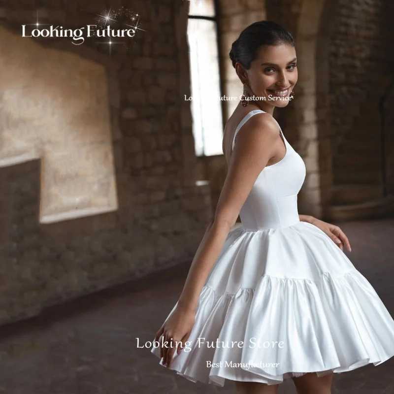 Customized Beach Mini Wedding Dresses Sexy Spaghetti Straps Bride Dresses Simple Square Collar Backless Short Wedding Gowns 2025 10 Scc97f3db252a477a8b13177e94d34d50s