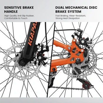 26-inch Aluminum Frame Twin Shock Bike Shock Fork 21-speed Unisex Mountain Trail Bike 2