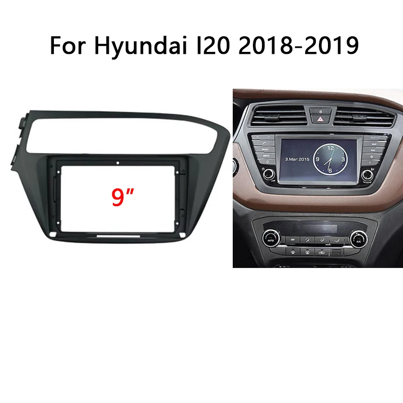 

Автомобильная магнитола 2 Din для Hyundai I20 2018 2019, автомобильная стереосистема, аудио, DVD-плеер, установка панели приборной панели, рамка, комплект, рамка