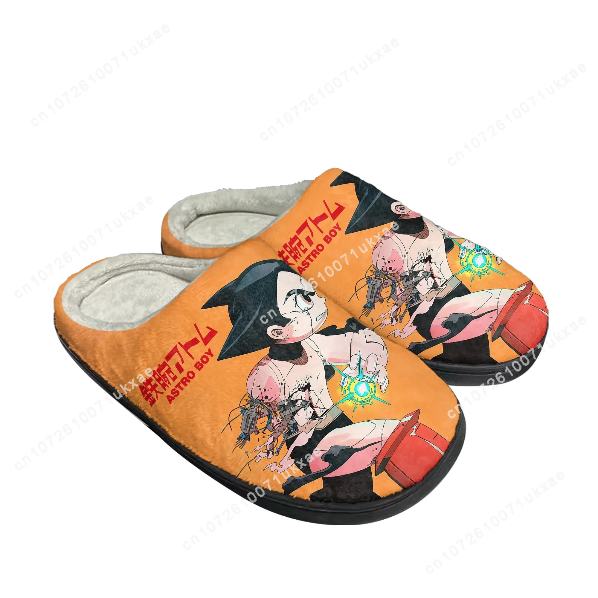 Astro Boy Home Cotton Slippers Mens Women Tetsuwan Atomu Plush Bedroom Casual Keep Warm Shoes Thermal Indoor Slipper Custom Shoe