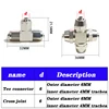 aquarium CO2 air connection valve multiple diverter CO2 system accessories air pipe stainless steel multiple diverter 4 * 6mm 2